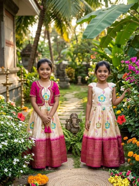 Chandrika Kids Coat Gown Pure Sikk Wholesale children clothing in Gujarat
